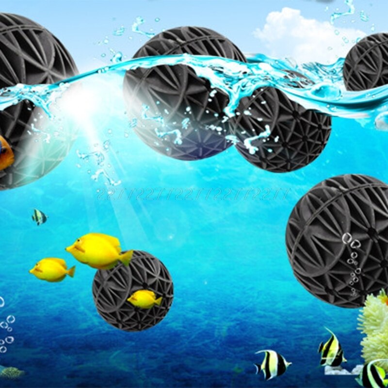 Bolas biofiltro para acuario, filtro de medios en seco y húmedo, tanque de peces Koi, estanque Reefx O11, 16mm, 100 Uds.