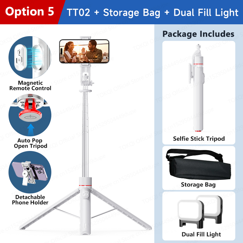 TOKQI TT02/TT03 trípode para palo de Selfie soporte para teléfono móvil trípode emergente automático interfaz de 1/4 'para disparo de cámara de acción de teléfono móvil: Azul oscuro