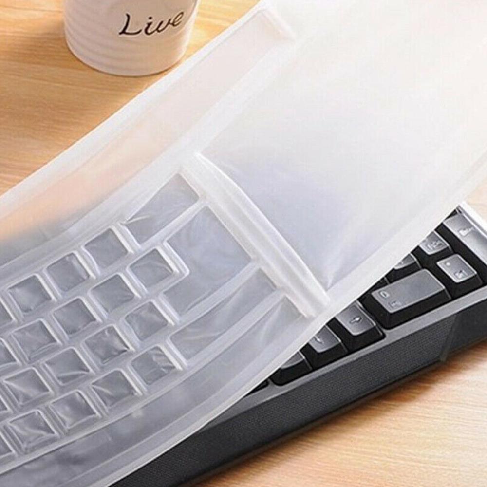 Universal klar tastatur skin protector silikone cover til pc computer desktop d