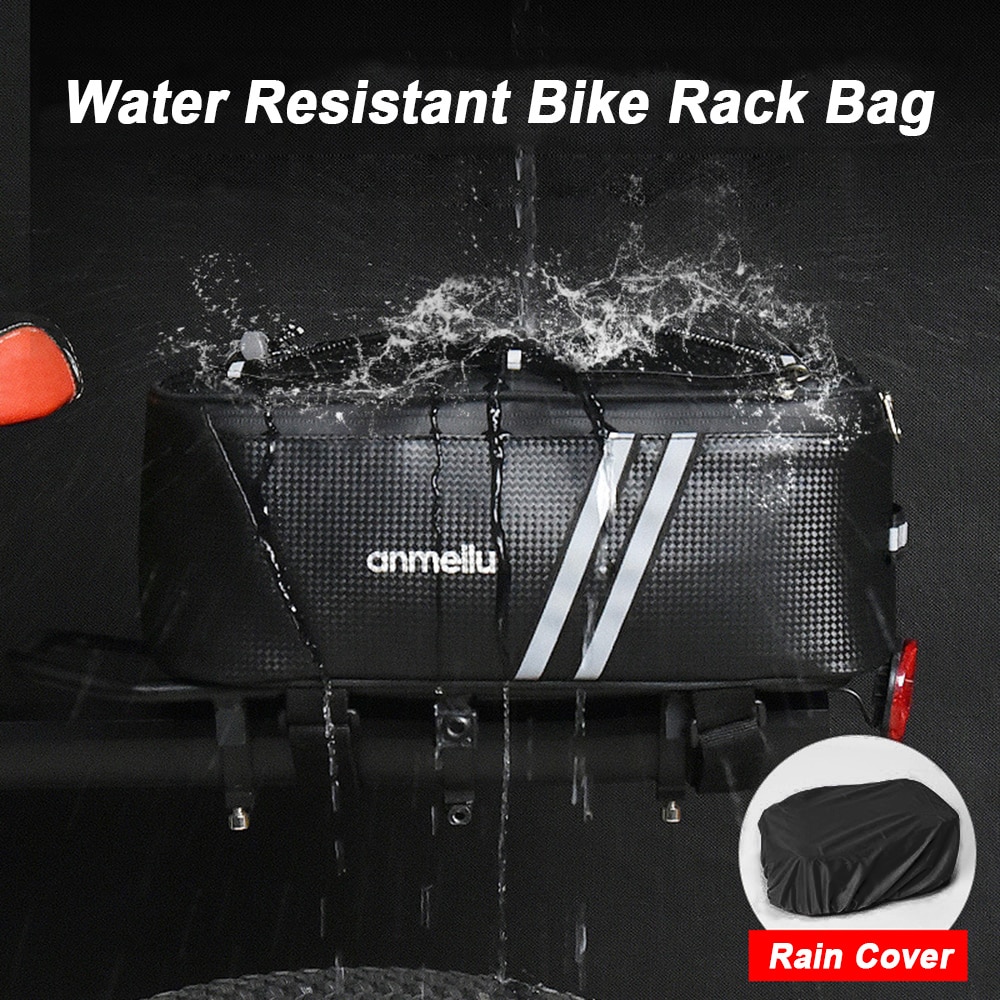 Bike Trunk Bag 7L/12L Bicycle Rear Cycling Bag Water Resistant Bike Rack Bag with Waterproof Rain Cover MTB Bike Accessories