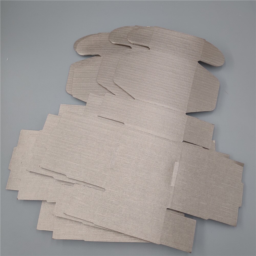 8*8*4cm 10pcs Metal brown corrugated paper boxes for mailing package square paper packaging boxes for postal