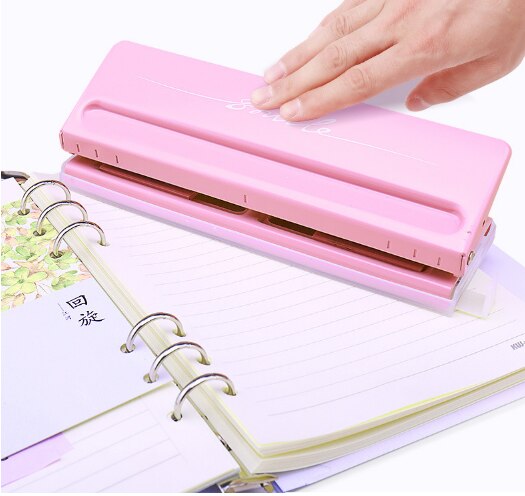 Metal Adjustable 6-Hole Punch for A5, Personal, Pocket Planner Inserts, 6 Sheet Capacity - 5.5mm Hole Diameter