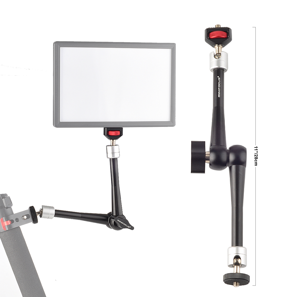 11 inch Verstelbare Scharnierende Wrijving Magische Arm met Super Clamp voor DSLR Camera, LED-Flash, monitor Video Vlog Rig