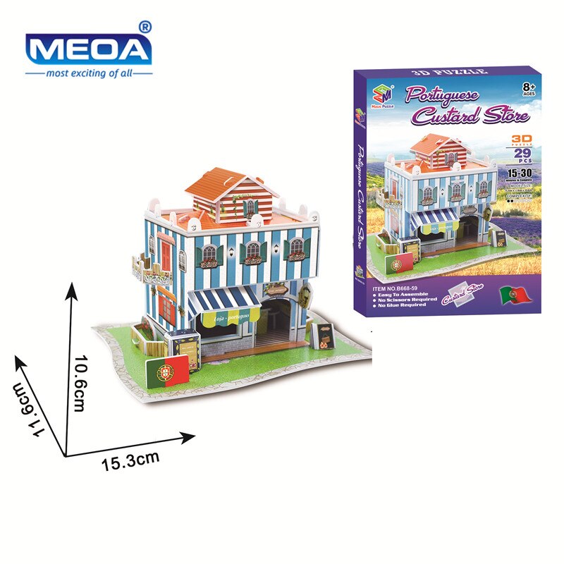 EVA Welt Dorf Miniatur Haus Gebäude 3D Puzzle Modell Bau 3D Jigsaw Puzzle Spielzeug Für Kinder X'mas