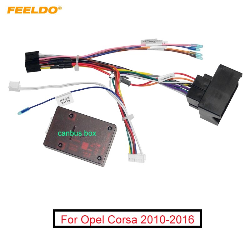 FEELDO – harnais de câblage Audio 16 broches, avec boîte Canbus, adaptateur de fil d&#39;installation stéréo pour Opel 10-16