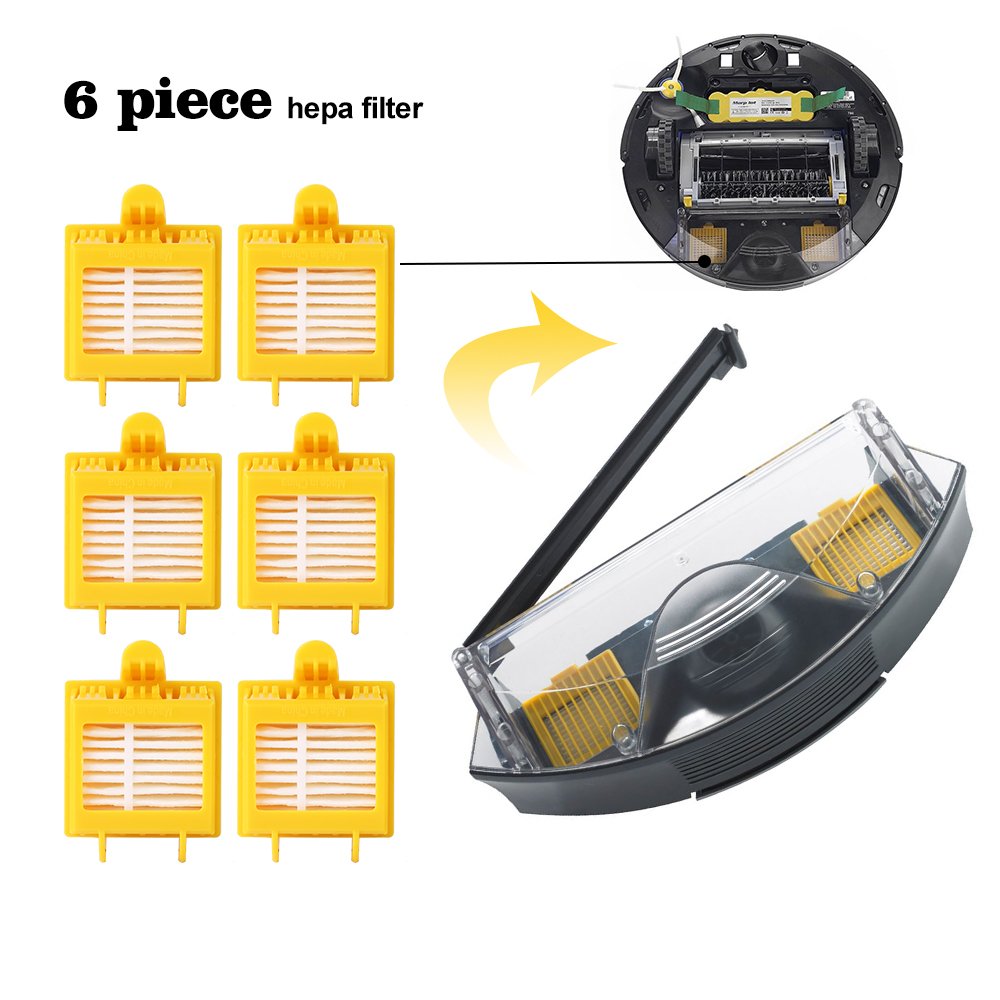 Reservedele til irobot roomba 700 series 720 750 760 5 770 772e 774 5 776p 780 782e 785 786p rullefiltre sidebørster