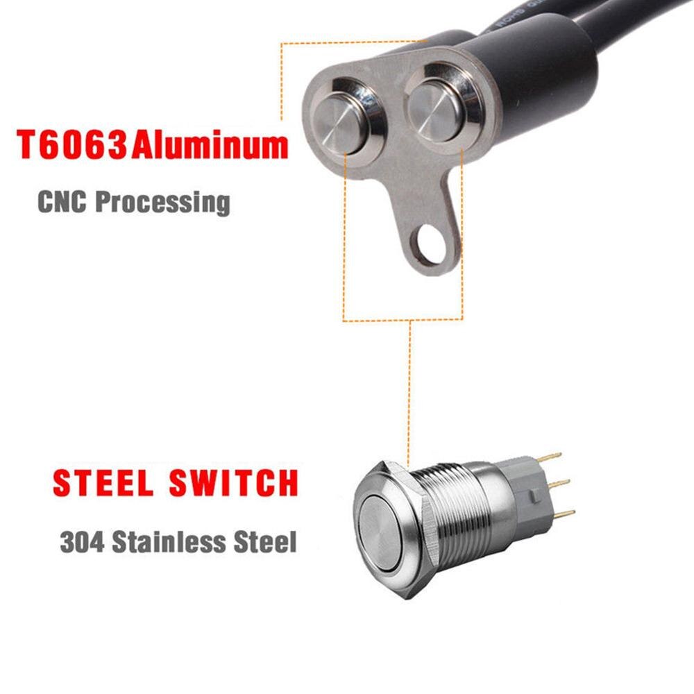 12V LED Handlebar Switch Motorcycle Single Switch Button Reset Manual Return Double Button ON-OFF Adjustable