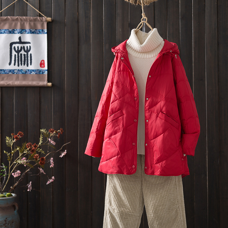 Plus Size 3xl Women Winter Coat Arrivals 90% White Duck Down Hooded Ultra Lightweight Keep Warm Down Jackets