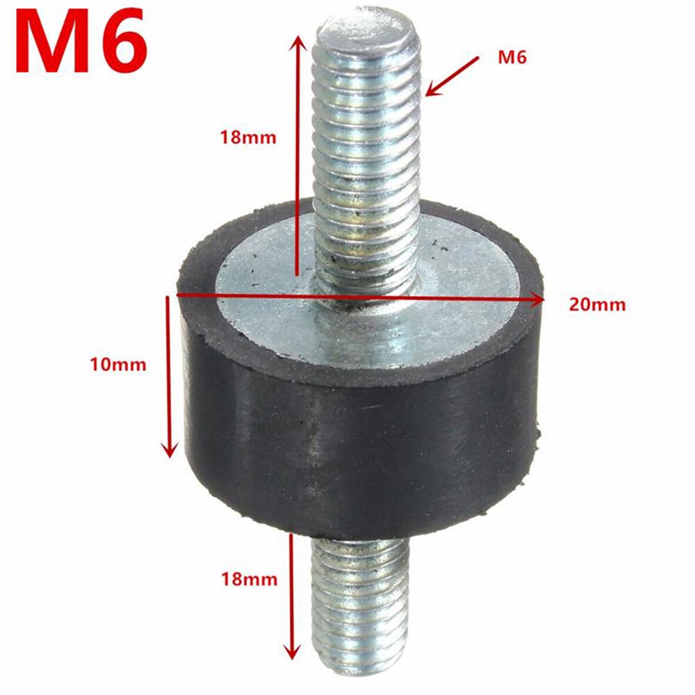 TSEC Anti-Vibration Rubber Mounts (4 Pack) – 25mm D X 20mm L, M8 Male Thread – Made In UK