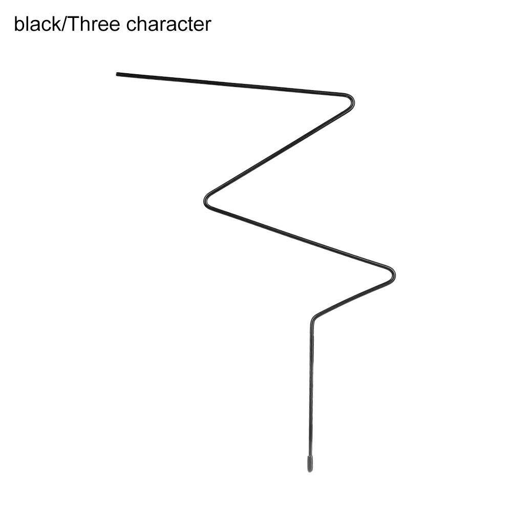 Garden Plant Support Climbing Frame Multi-shaped Iron Art Metal Indoor Outdoor Fixing Rod Garden Modeling: black-Three