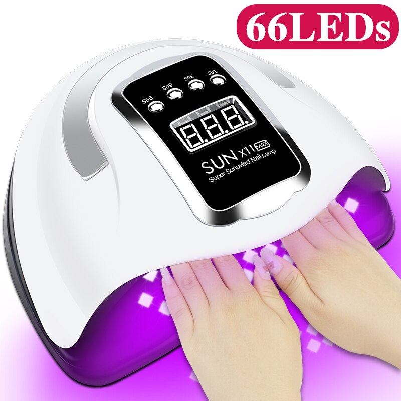 Lampe sèche-ongles 300W à 66 Led UV, pour manucure, 4 modes, avec écran LCD, outils d&#39;art des ongles