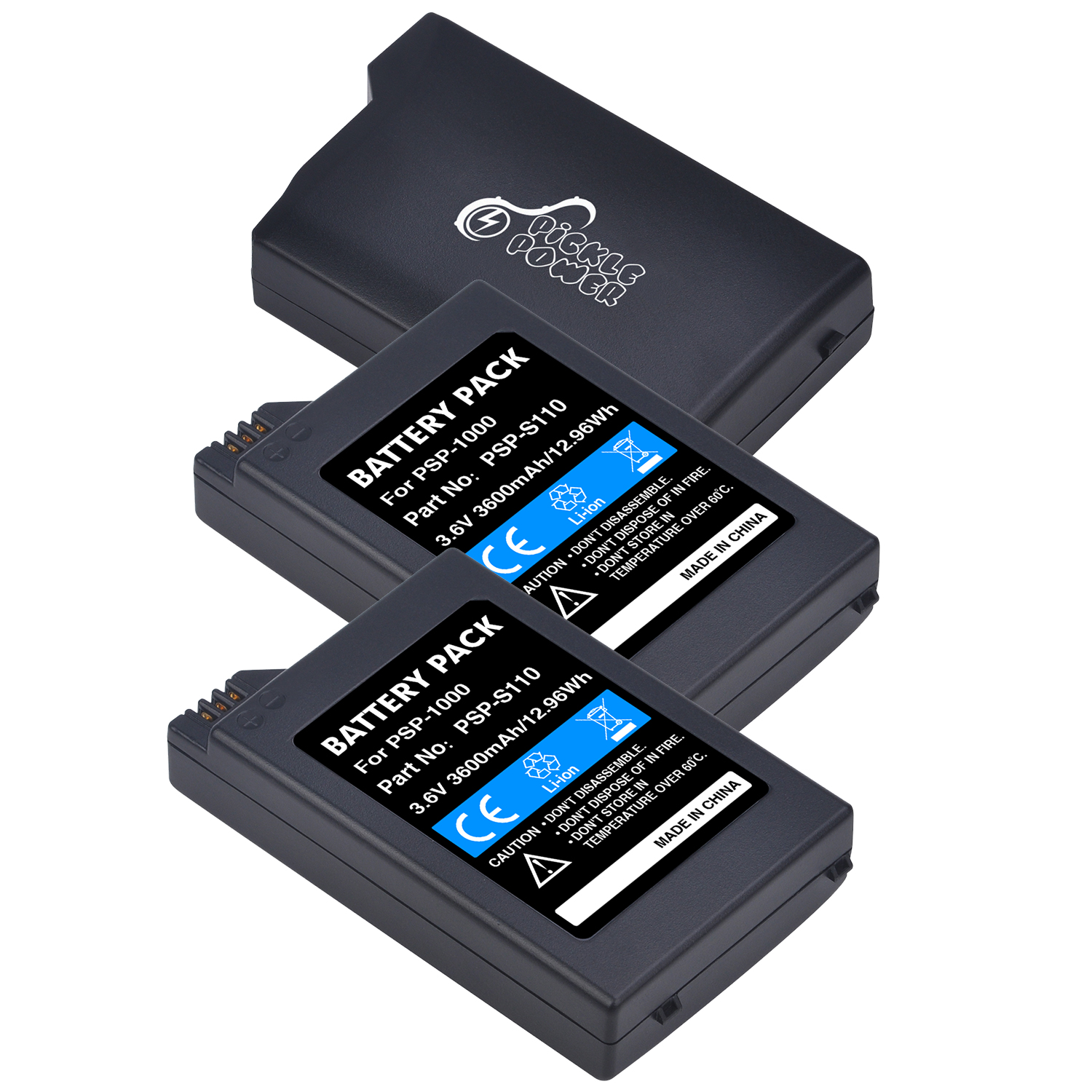 Pickle Power-Batería de 3600mAh para Sony PSP 1000 PSP-S110, Cargador USB LED para consola portátil Sony PSP 1000, PlayStation: 3 battery