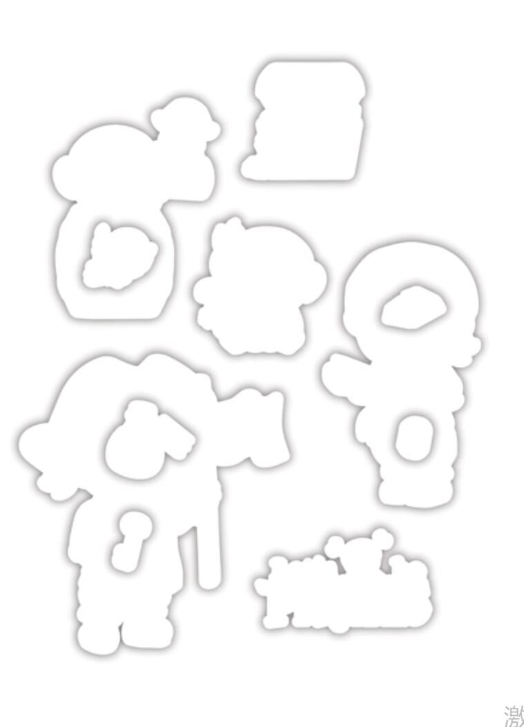 Tampon en Silicone transparent pirate/joint pour bricolage Scrapbooking / Album décoratif feuilles de timbre transparent A509: die