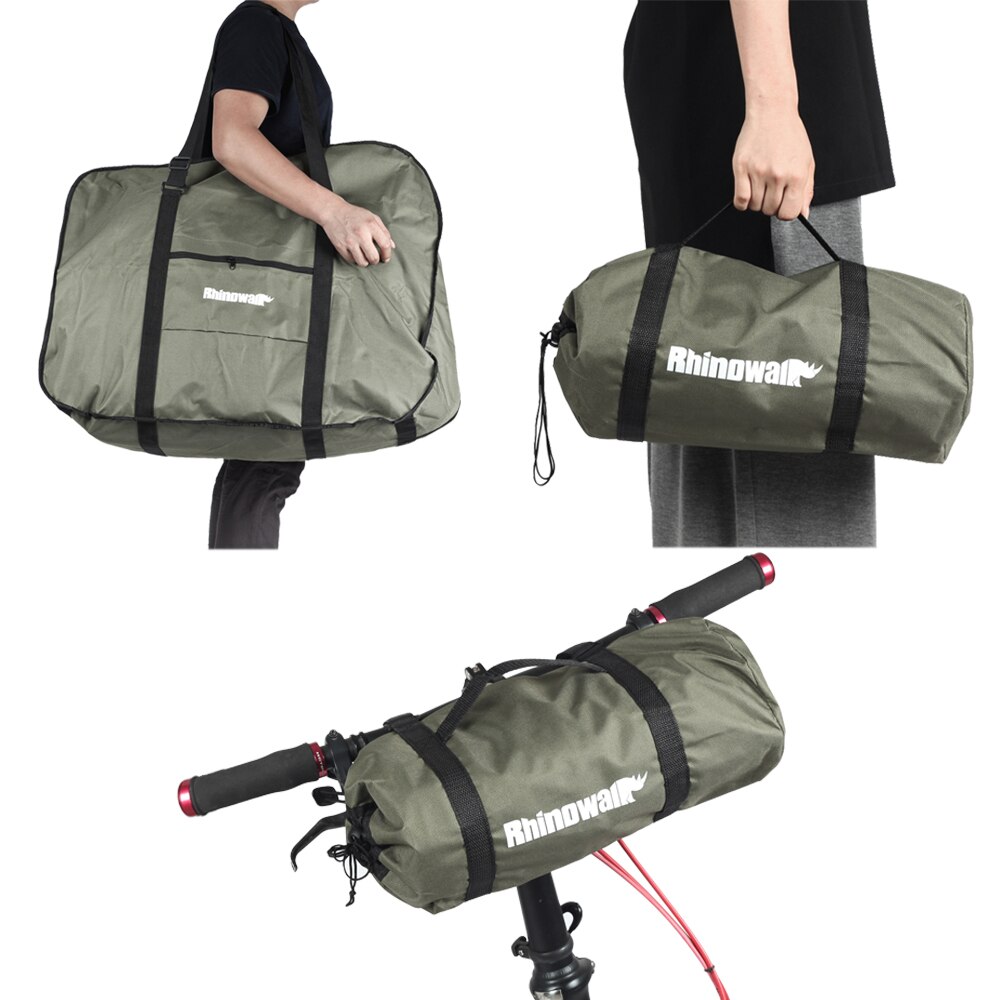 Rinocalk 14-20 pollici borsa da trasporto pieghevole per bici pieghevole borsa da trasporto pieghevole per biciclette accessori per bici portatili impermeabili