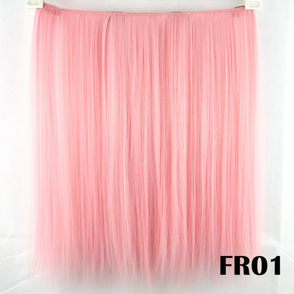 Soowee 42cm syntetisk rødt hvitt hår rett klipp i hårforlengelser cosplay hårstykke festhår for kvinner: T1b/4/30