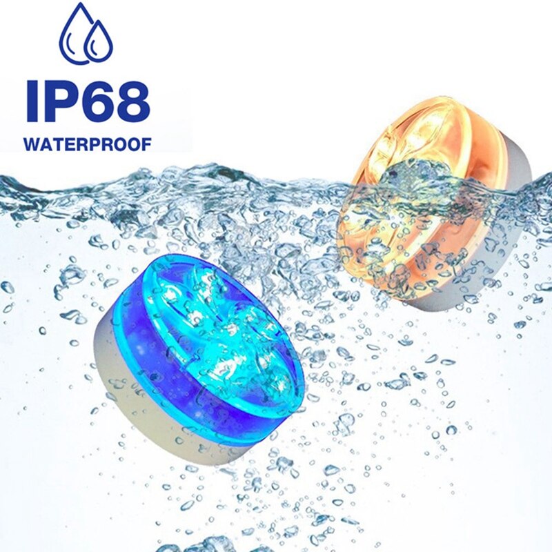 Submersible LED Pool Lights,11 Leds Underwater LED Pond Lights With RF Remote,IP68 Waterproof,Decor Light For Aquarium