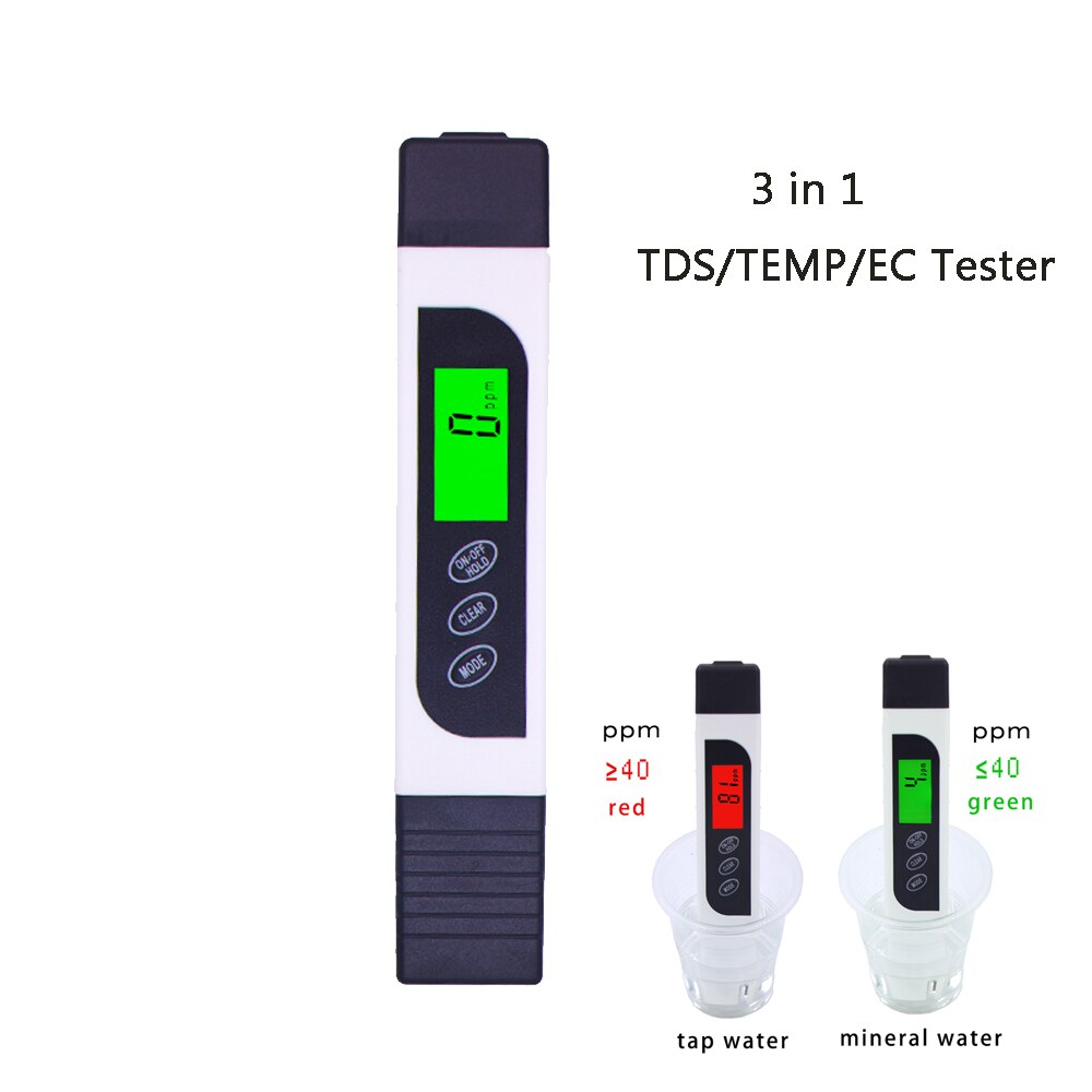 Digital PH Meter EC TDS Tester ORP Meters Conductivity Detector Water Analyser Purity Measurement for Hydroponics Pool: TDS EC Tester