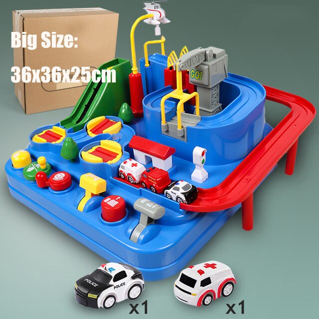 Kinderen Rail Auto Speelgoed Racing Trein Tracks Adventure Handleiding Cars Tafel Spel Puzzel Speelgoed Voor Kinderen Huis Play Game: Big A Set