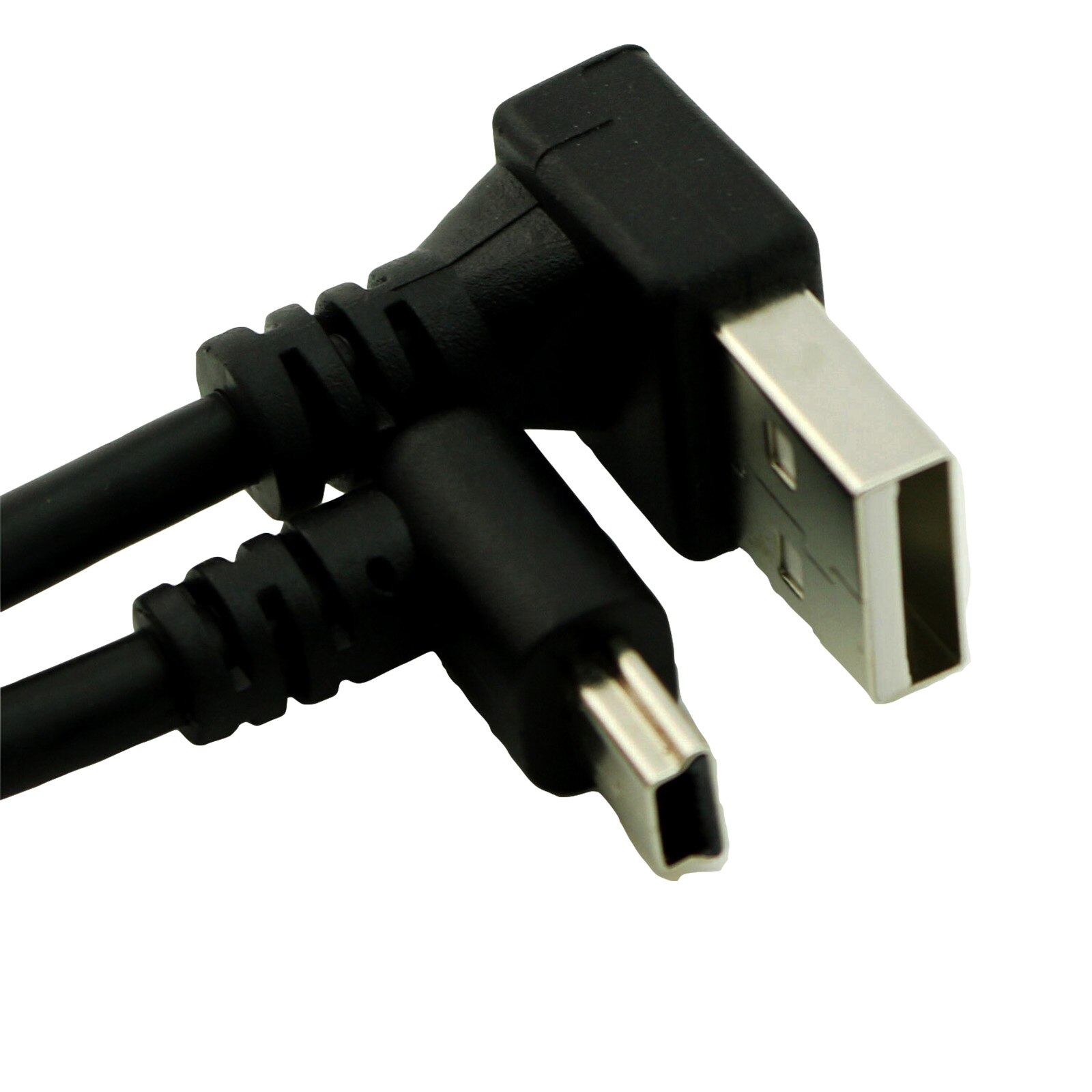 1 st usb 2.0 typ a hane ner vinkel till mini usb 5 pin b hane ner vinklad 90 grader dataladdare adapter kabel sladd 25cm