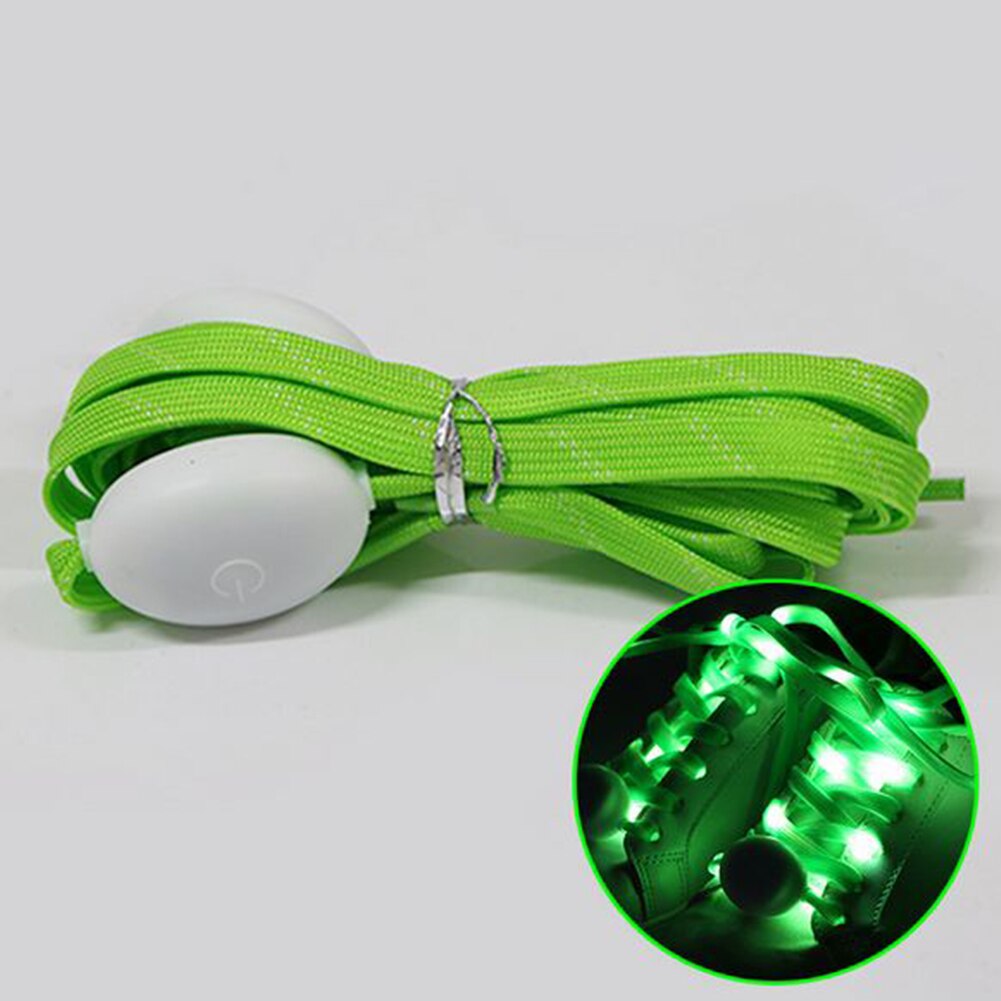 Party LED Shoelace Cool Charming Waterproof Club Sports Multicolor Flashing Running Fabala Luminous Dancing Light Up Shoestrings: green