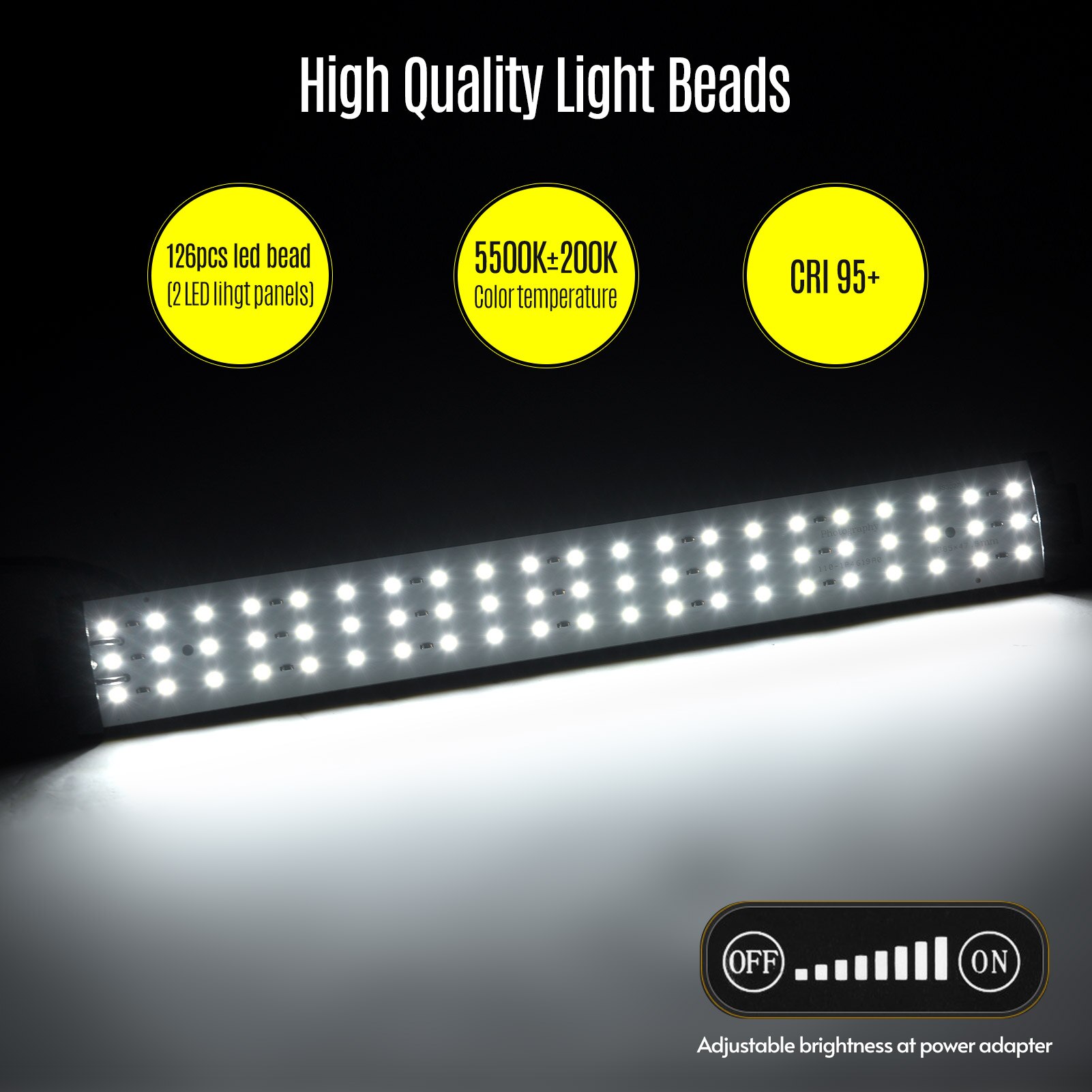 Andoer 40Cm Opvouwbare Fotografie Tent Tafelblad Lichtbak 126Pcs Led Kralen 5500K Met 5Pcs Achtergronden Voor product Fotografie
