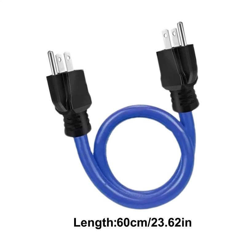 Dubbel mannelijk verlengsnoer, zware elektrische stekkers, 3 stekkers inbegrepen, elektrische benodigdheden voor thuis, commercieel, binnen en buiten