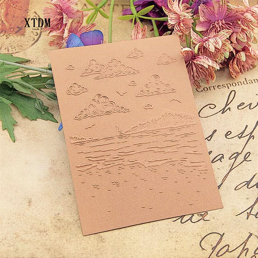Plast bjerg skov skabelon håndværk kortfremstilling papir kort album bryllupsdekoration scrapbooking prægning mapper
