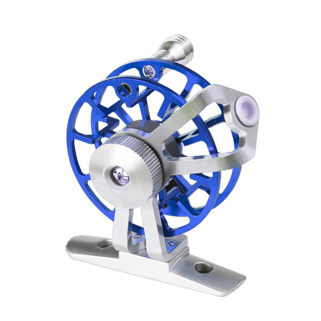 Metalen Vissen Reel Mini Private Reel Draagbare Ultralight Vissen Vlot Reel Winter Outdoor Visgerei Accessoires: Blue Lightweight 