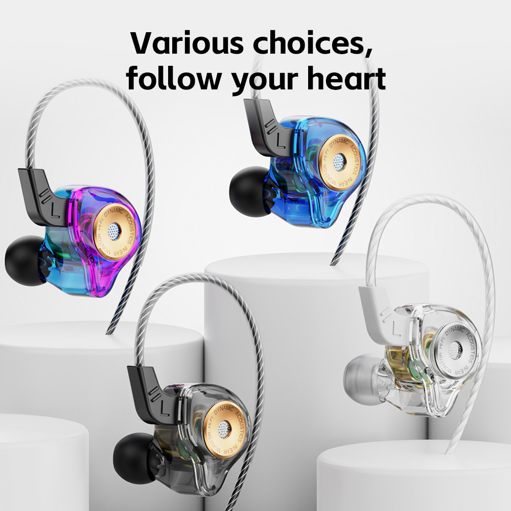 Qkz  ak6- ultra in-ear dynamische oordopjes, mobiele telefoon monitor oordopjes, muziek bedrade bediening met microfoon