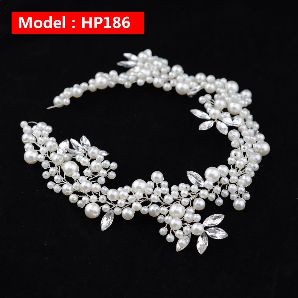 wedding hair accessories bridal hair flower hair piece Bridesmaid hair comb pearl hair clip Silver rhinestones hair jewelry: HP186