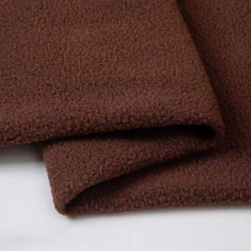 100*160cm tela Polar de lana gruesa de algodón suave felpa aterciopelada tela DIY hecho a mano: Café