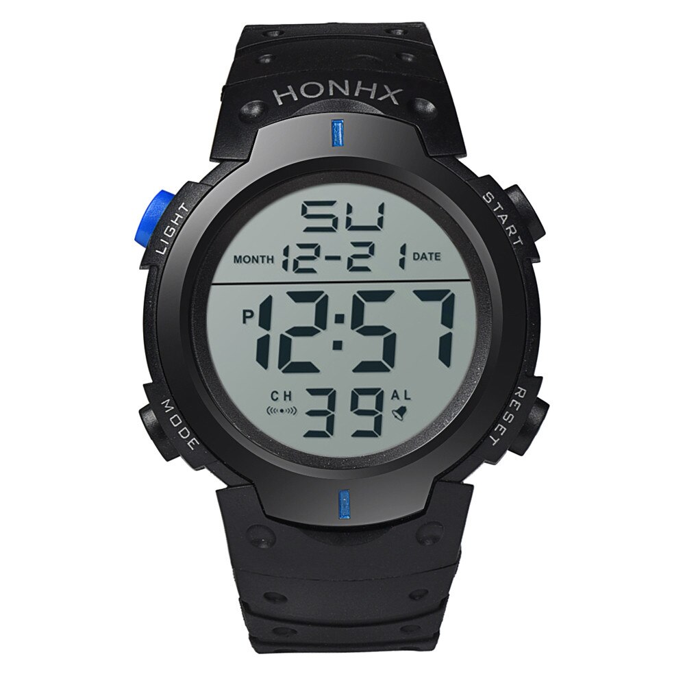 Moda wodoodporny zegarek męnarty chłopiec cyfrowy zegarek LCD stoper dane gumowe sportowe zegarki na rękę elektroniczny zegarek Relogio Masculino