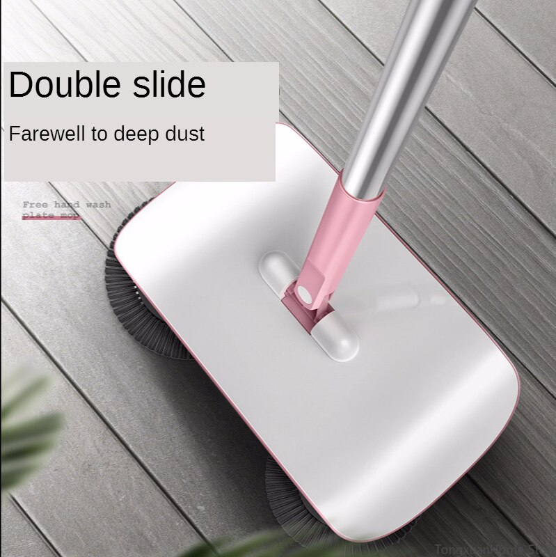 1pc Mop Sweeper 2-in-1 Cleaning Hand-Push Floor Cleaner Floor Sweeper Household Broom Floor Mop All-in-One Machine