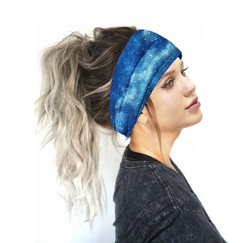 Breite Baumwolle strecken Frauen Stirnbänder Blumen- Drucke Elastische Haar Bands Für Frauen Headwrap Turban Headwear Mädchen Hairbands