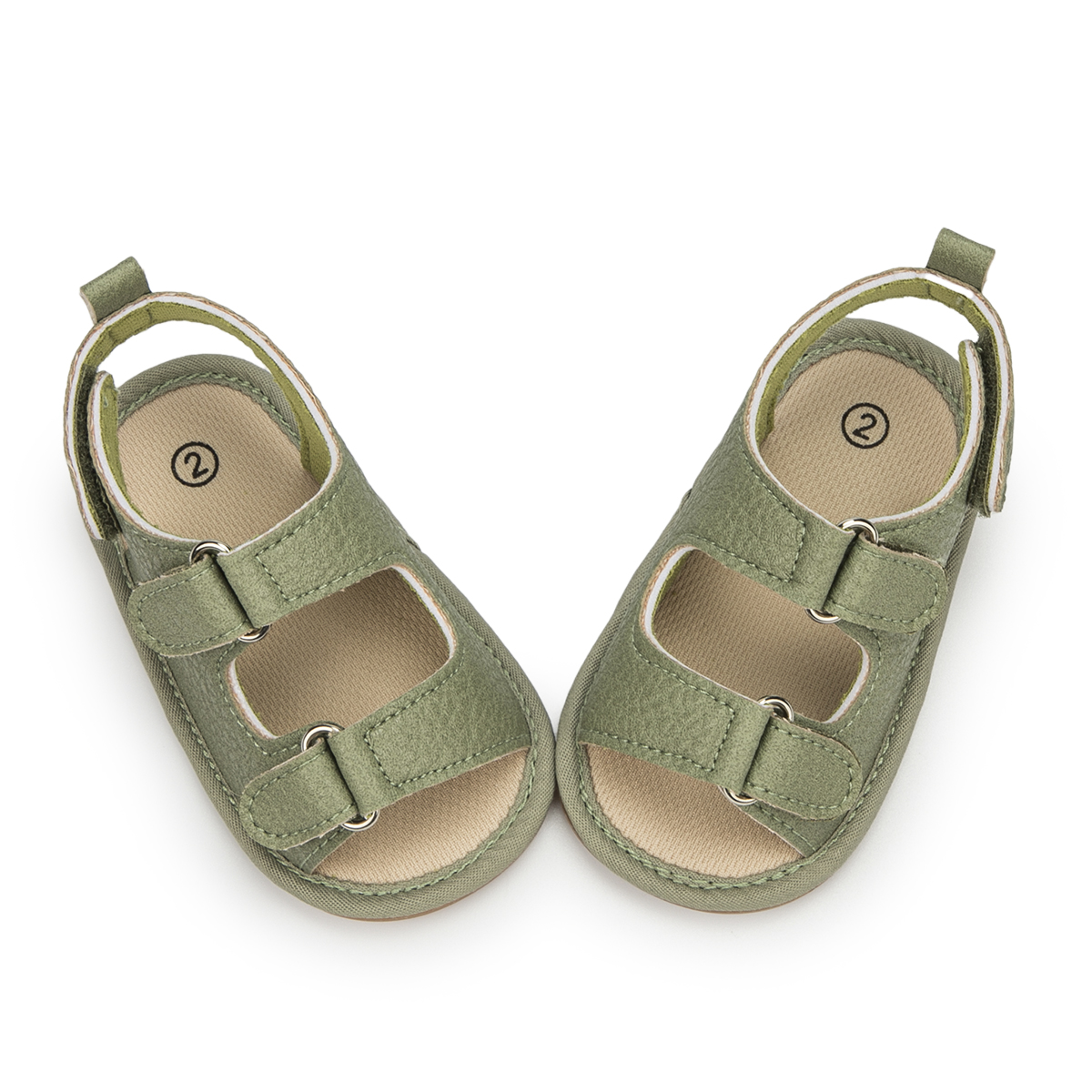 Sandales antidérapantes en toile PU pour bébé, baskets d'été à la pour garçon de 0 à 18 mois,: green / 13-18 mois