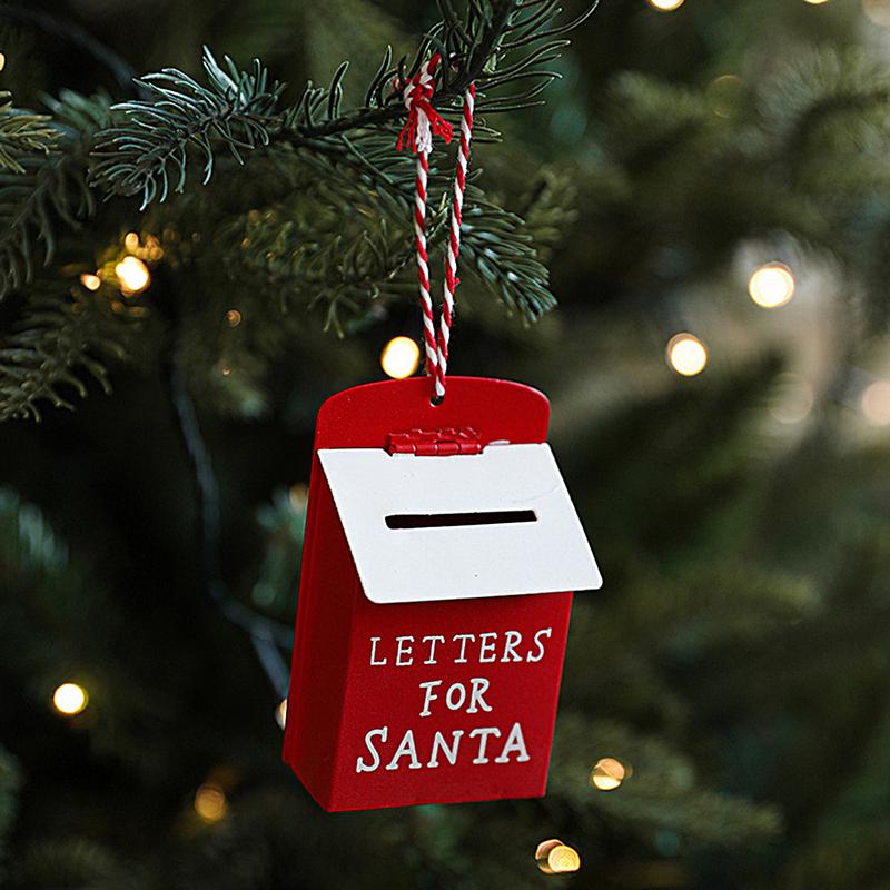 Christmas Mailbox Ornament Letters To Santa Mailbox Hangable Home Decorations Classic Mailbox Decorations For Christmas