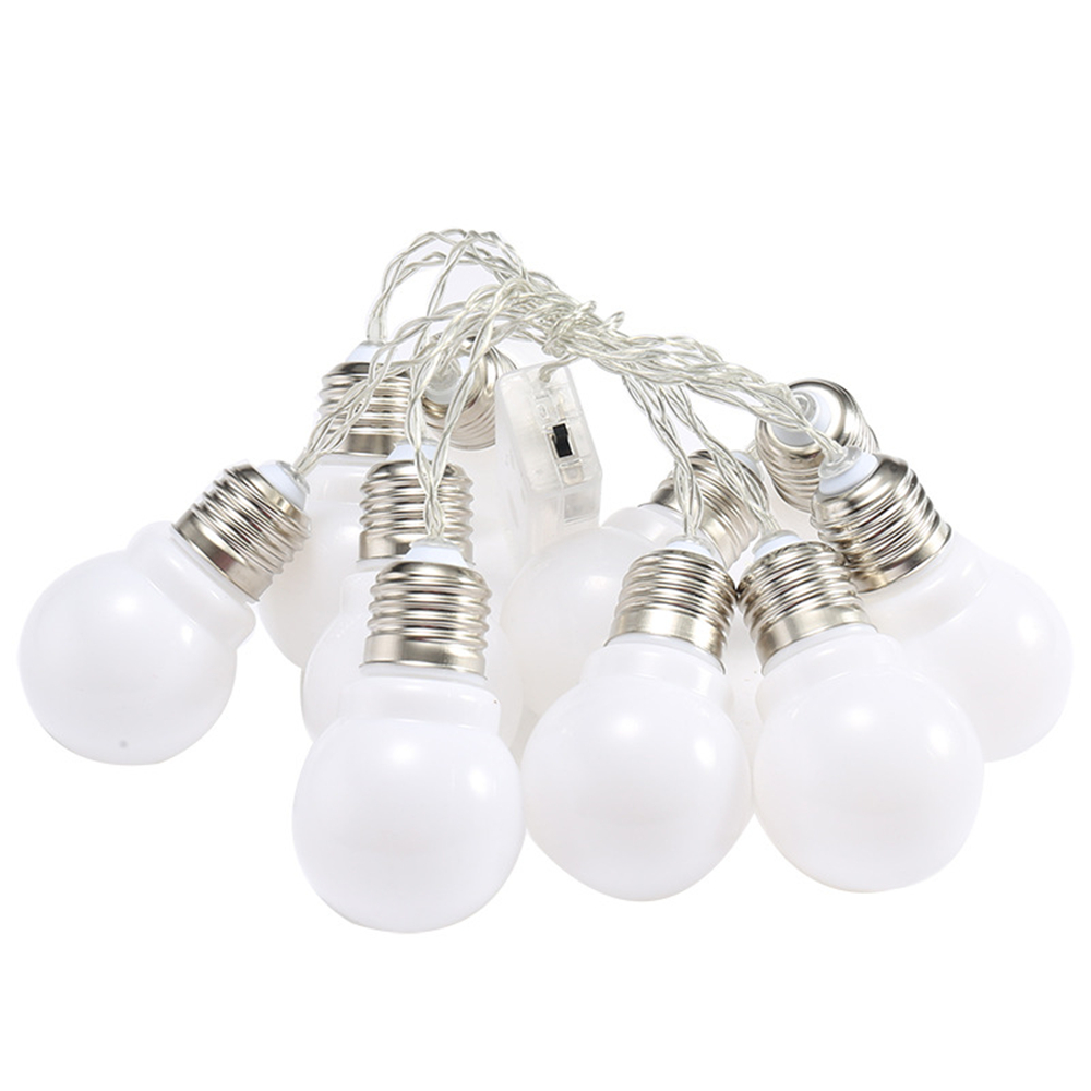 LED-Weihnachtsfee Große Glühbirne Kugelgirlande Feiertags-Lichterkette 3/6M Batteriebetriebene Dekoration für Garten / Hochzeit / Valentinstag / Weihnachten / Partydekor Neujahr 2024 Lichterkette
