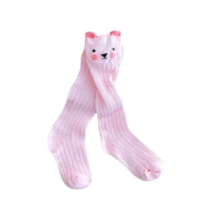 3 Paare/los Sommer Dünne Gittergewebe Baby Mädchen Über Knie Hohe Socken Kleinkind Ebene Atmungsaktive Baumwolle Lange Socken für Kleinkinder Jungen