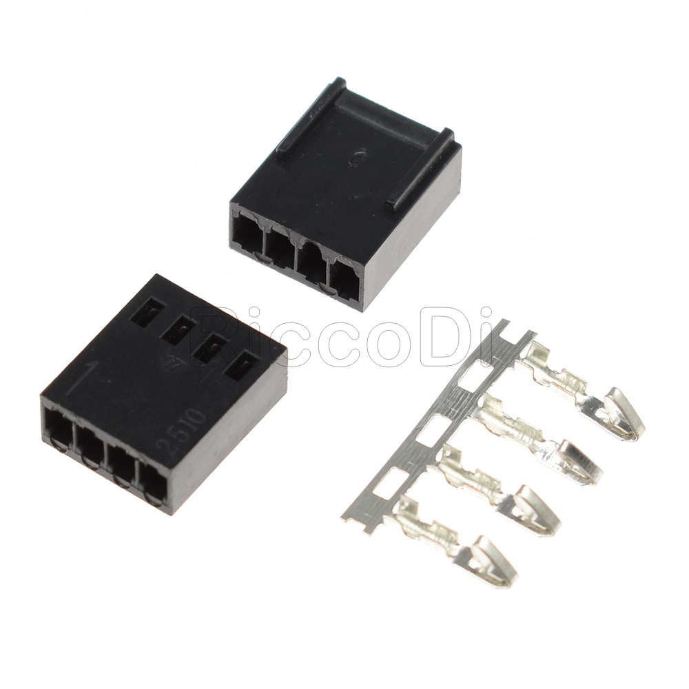 10/20/50 set 4 pin 4 pin pwm fläkt hankontakt med honplintar - svart