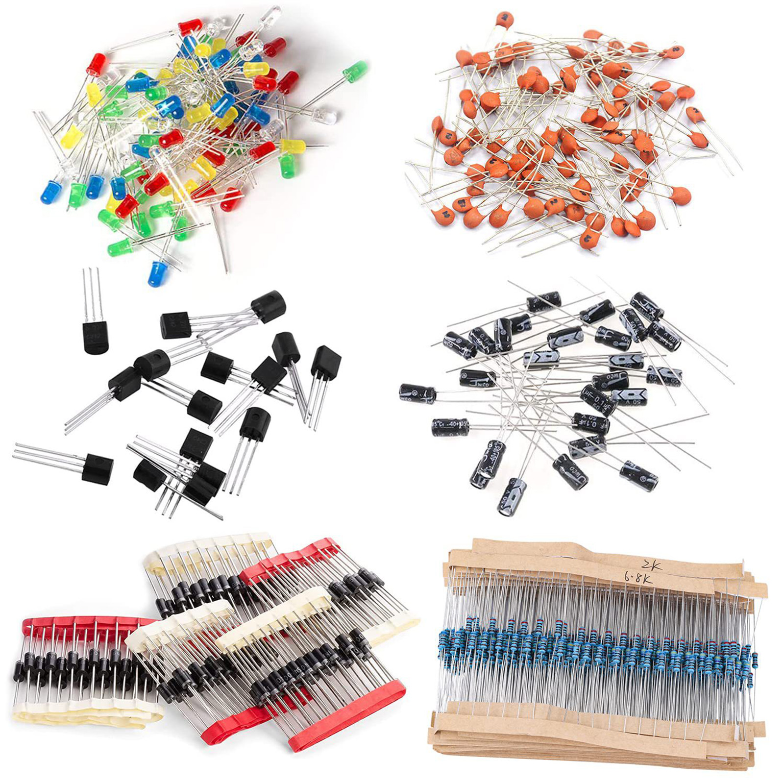 1500 Stuks Elektronica Component Assortiment Kit Condensatoren Led Diode Gelijkrichter Weerstand Transistor Voor Arduino Diy Project