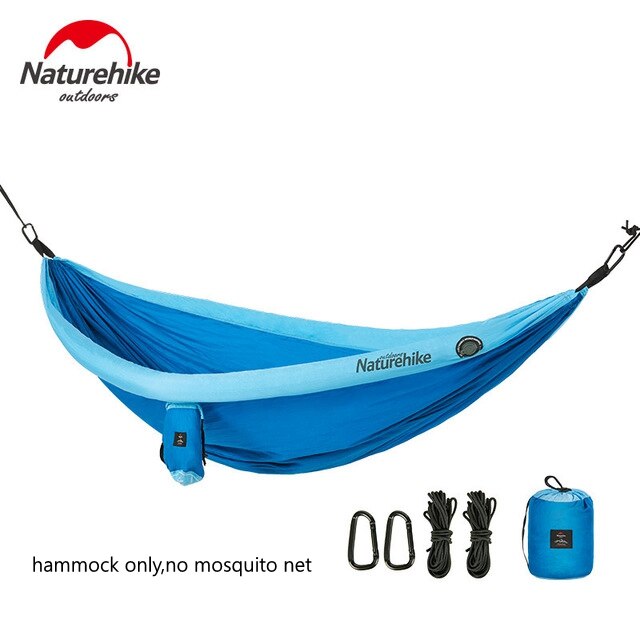 Naturehike doppio Tunnel tipo amaca pieghevole leggera appesa letto a dondolo per dormire con zanzariera campeggio da viaggio all&#39;aperto: Blue Hammock Only