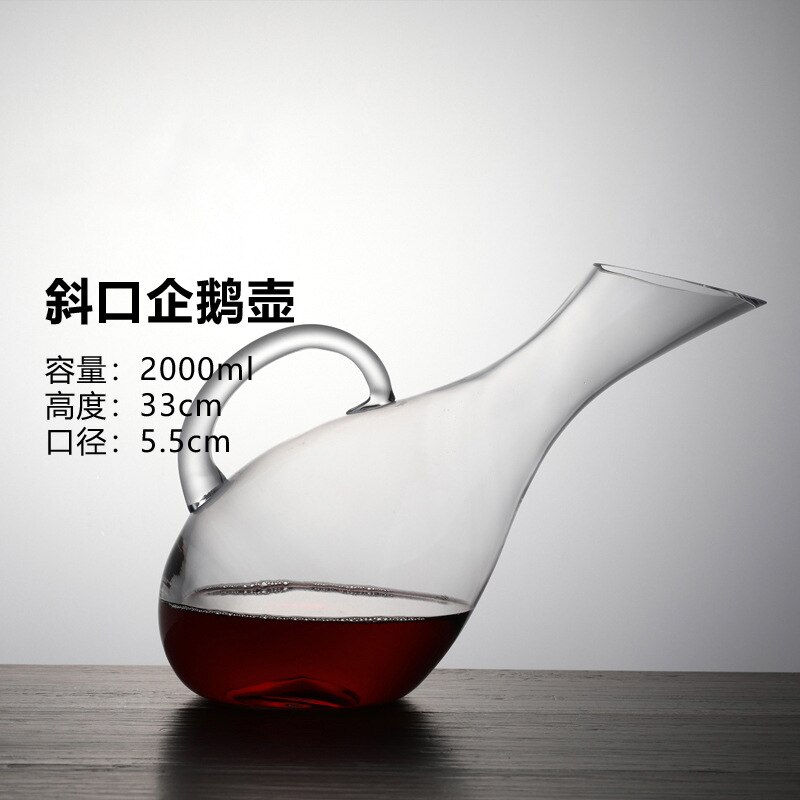Décanteur fait main sans plomb cristal verre maison rouge vin aérateur vin verre décanteur bouteille vin bouteille verseur barre outil: 6