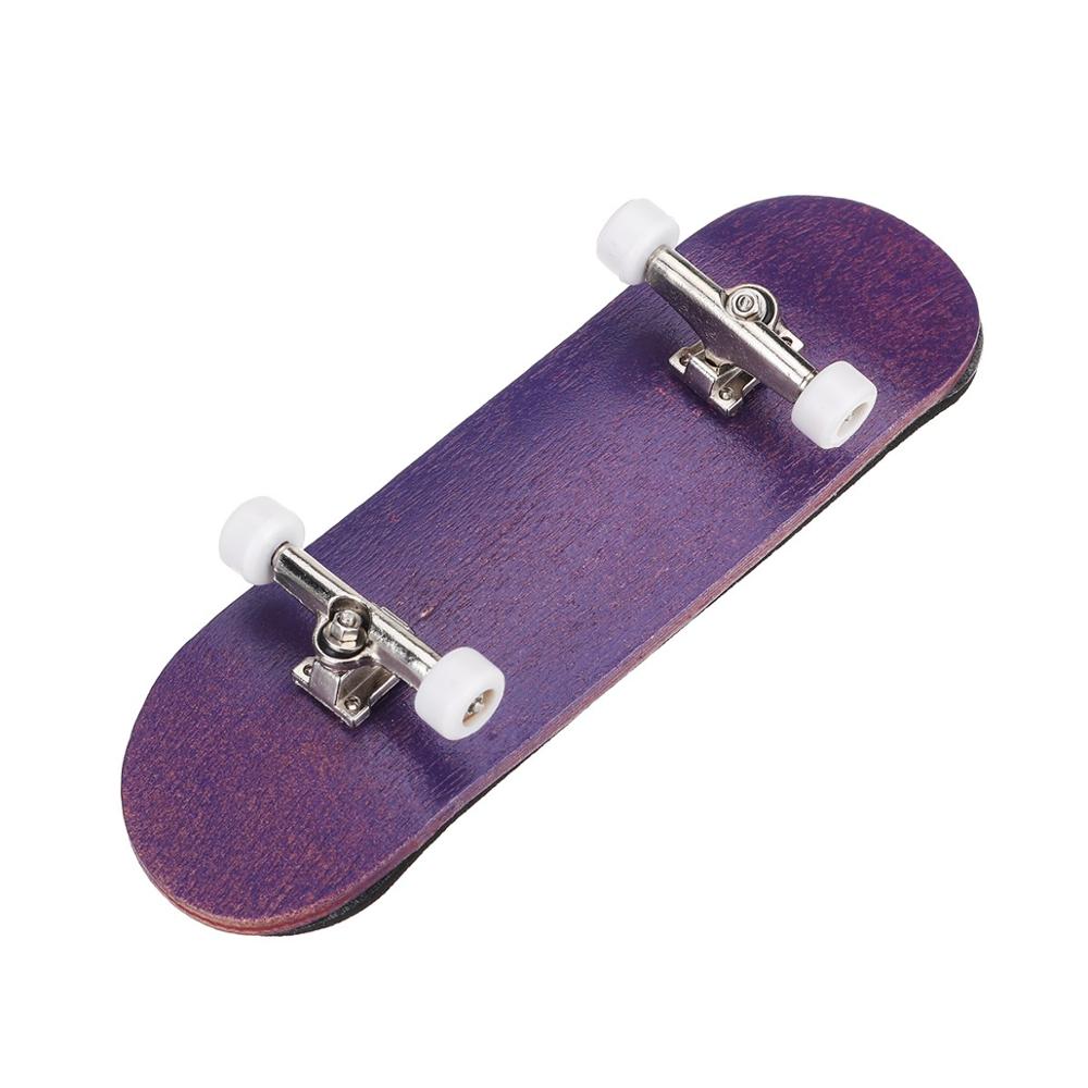 Kids Kinderen Volwassen Speelgoed Houten Vinger Boord Vinger Skateboard Basic Compleet Skateboard Lager Wiel Moer: Purple 