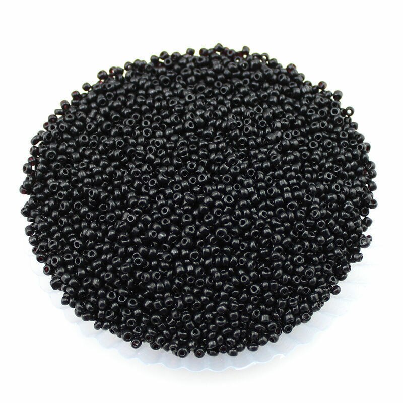 1000Pcs 2mm Czech Glass Bead Round Spacer Bead Bracelet Necklace DIY Material Jewelry Making Bead: black