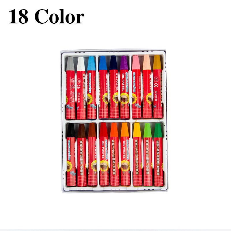 48 farver oliepastel til kunstner børns graffiti maleri tegning pen skole papirvarer kunstforsyninger blød farve kunst skabelse: 18 farver
