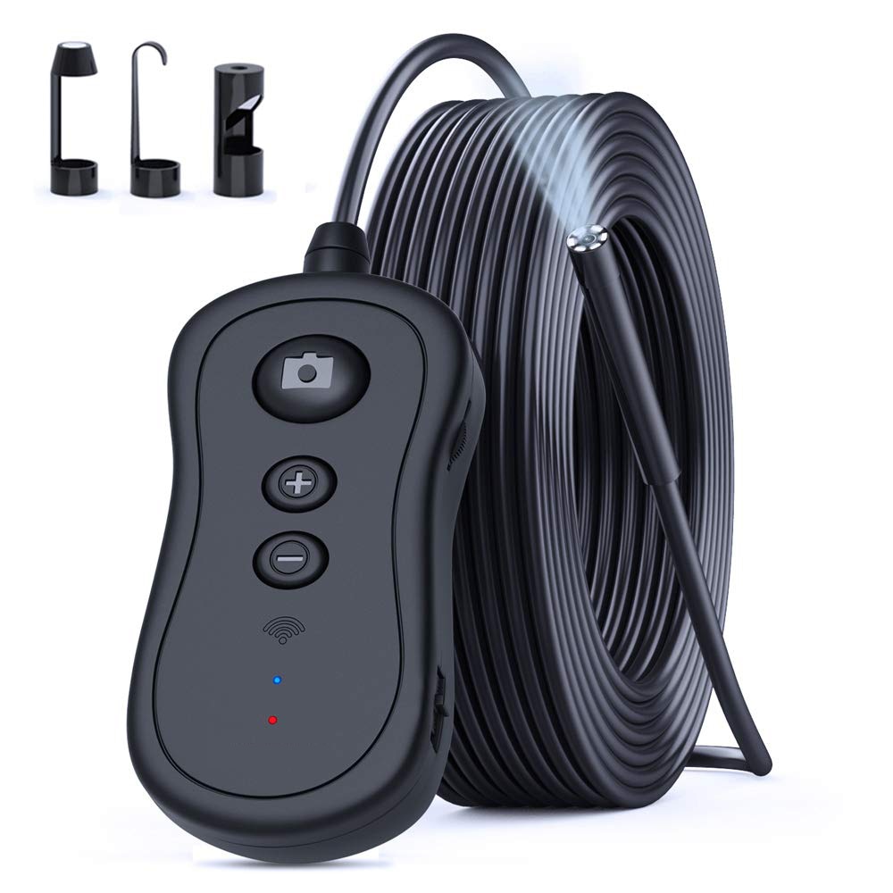 3.5m kabellængde trådløst endoskop , 8.2mm 5.0mp 1080p hd wifi boreskop , 2200 mah semi-rigid inspektionskamera til telefon  pq303