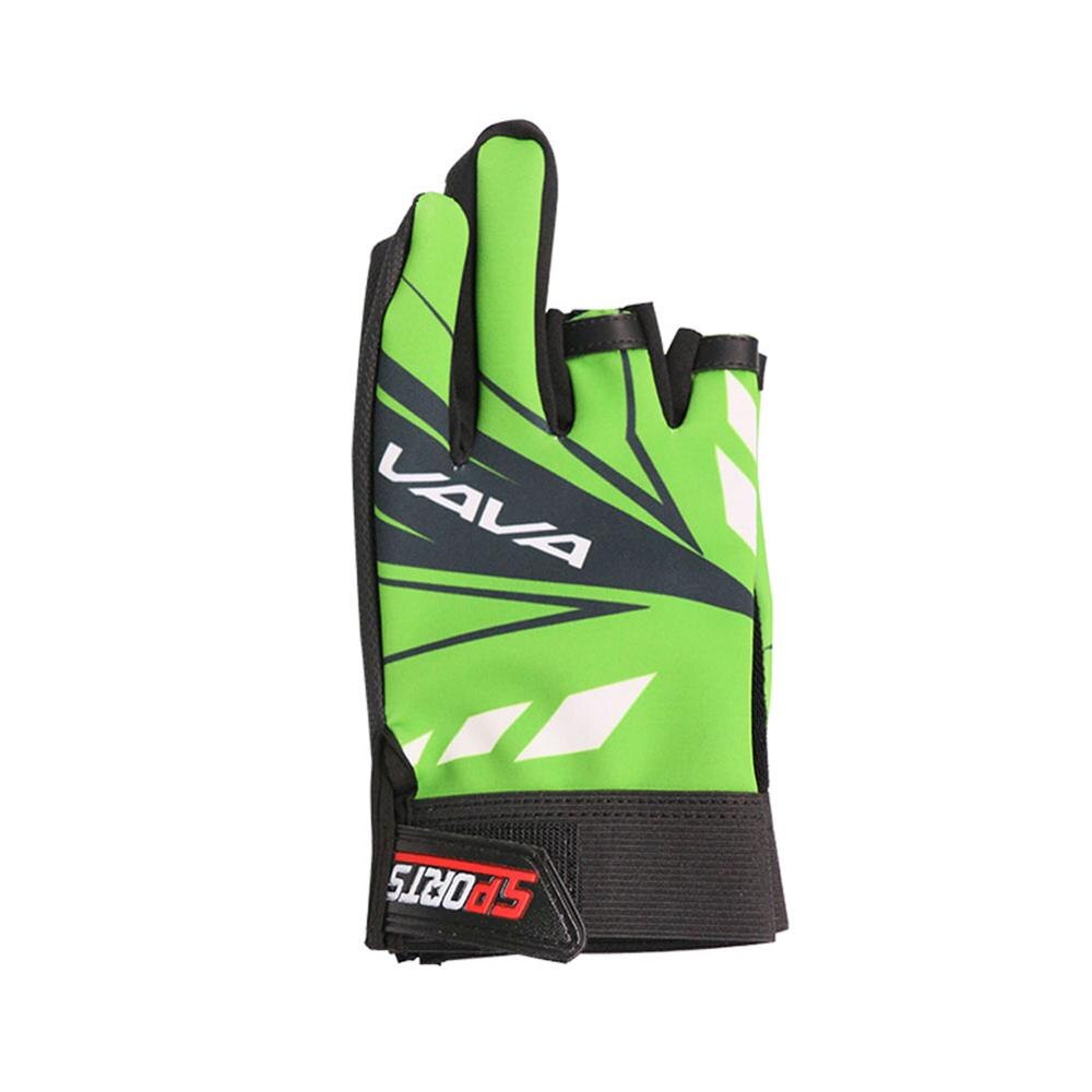 Gants de pêche en néoprène, coupe à trois doigts, pour la chasse, protection des doigts, Guantes Pesca: green