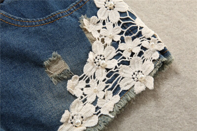 Neue Sommer Mutterschaft Hosen spleißen Spitze Mutterschaft Denim kurze Hose Bauch Unterstützung Mutterschaft kurze Hose