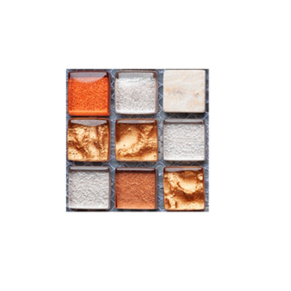 10 stk 10*10cm gør-det-selv italiensk stil mosaik vægklistermærker taljelinje køkkenklæbende badeværelse toilet vandtæt pvc vægklistermærke  #1: 5