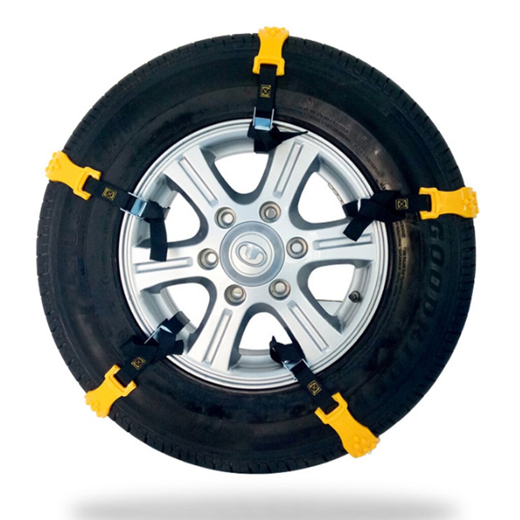 Cadenas de nieve para neumáticos de coche/SUV/camión/ATV, cadenas de emergencia, cadena de seguridad ajustable para nieve, barro de hielo, ancho: 6,5-11,2 pulgadas, 10 Uds.